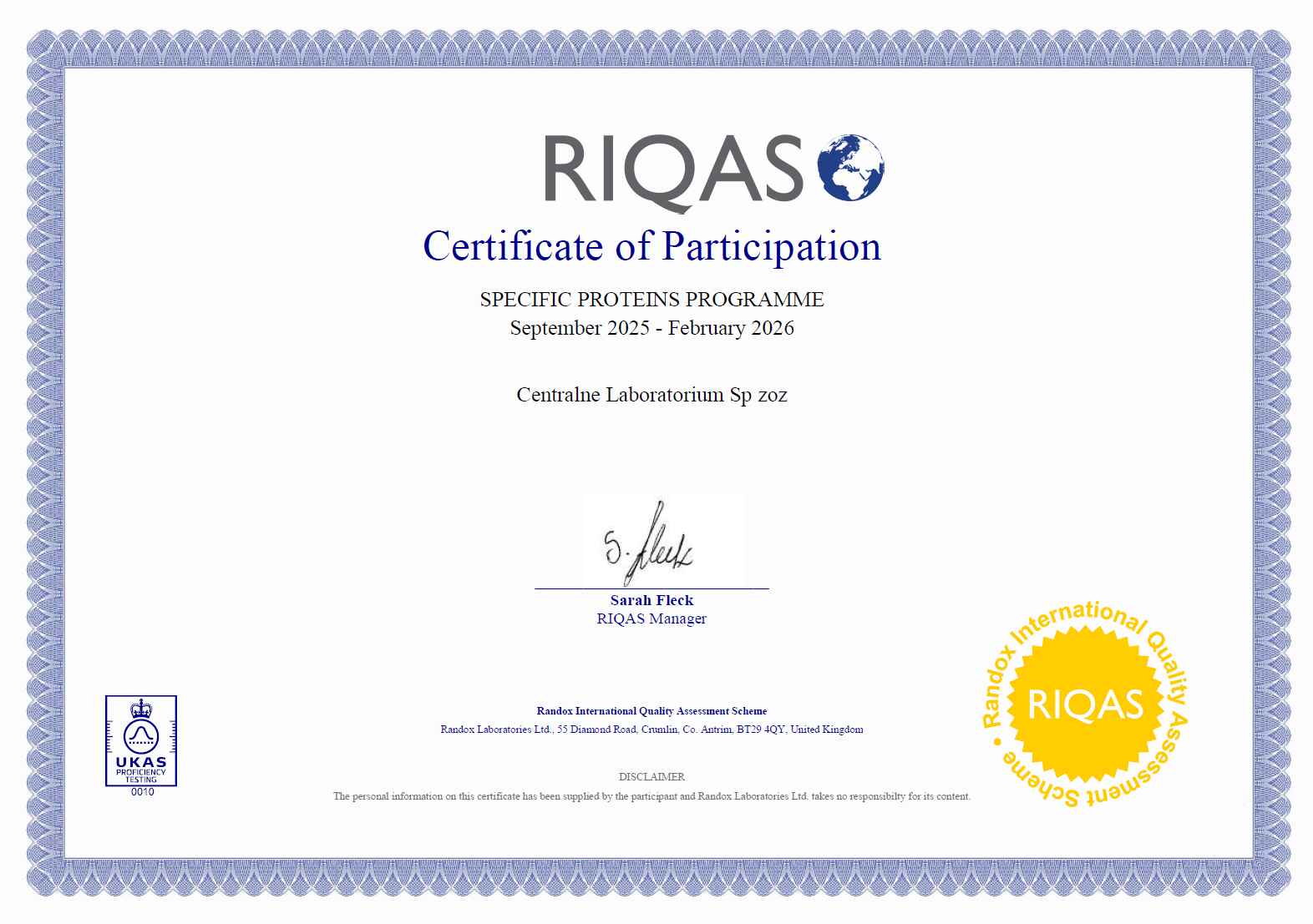 RIQAS P-073